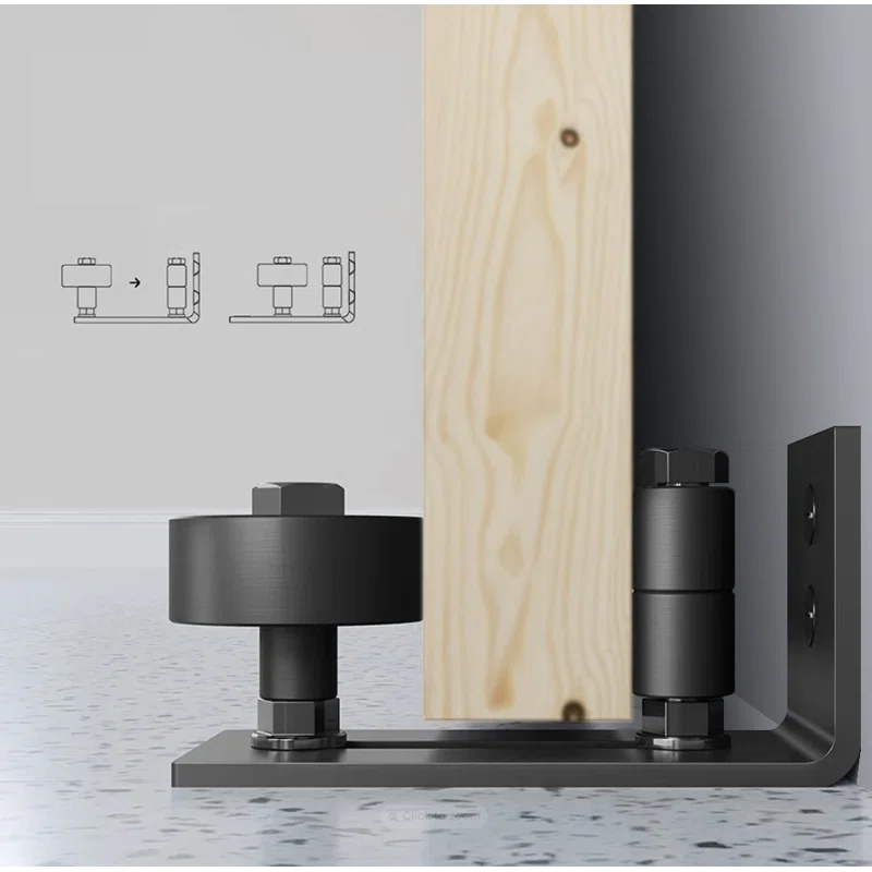 New Arrival Slatted Soundproof Wooden Sliding Barn Door with Hardware