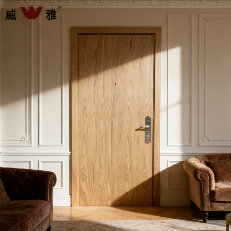 Thermal and Acoustic Insulation Certified Fireproof Solid Wood Composite Bedroom Wooden Door