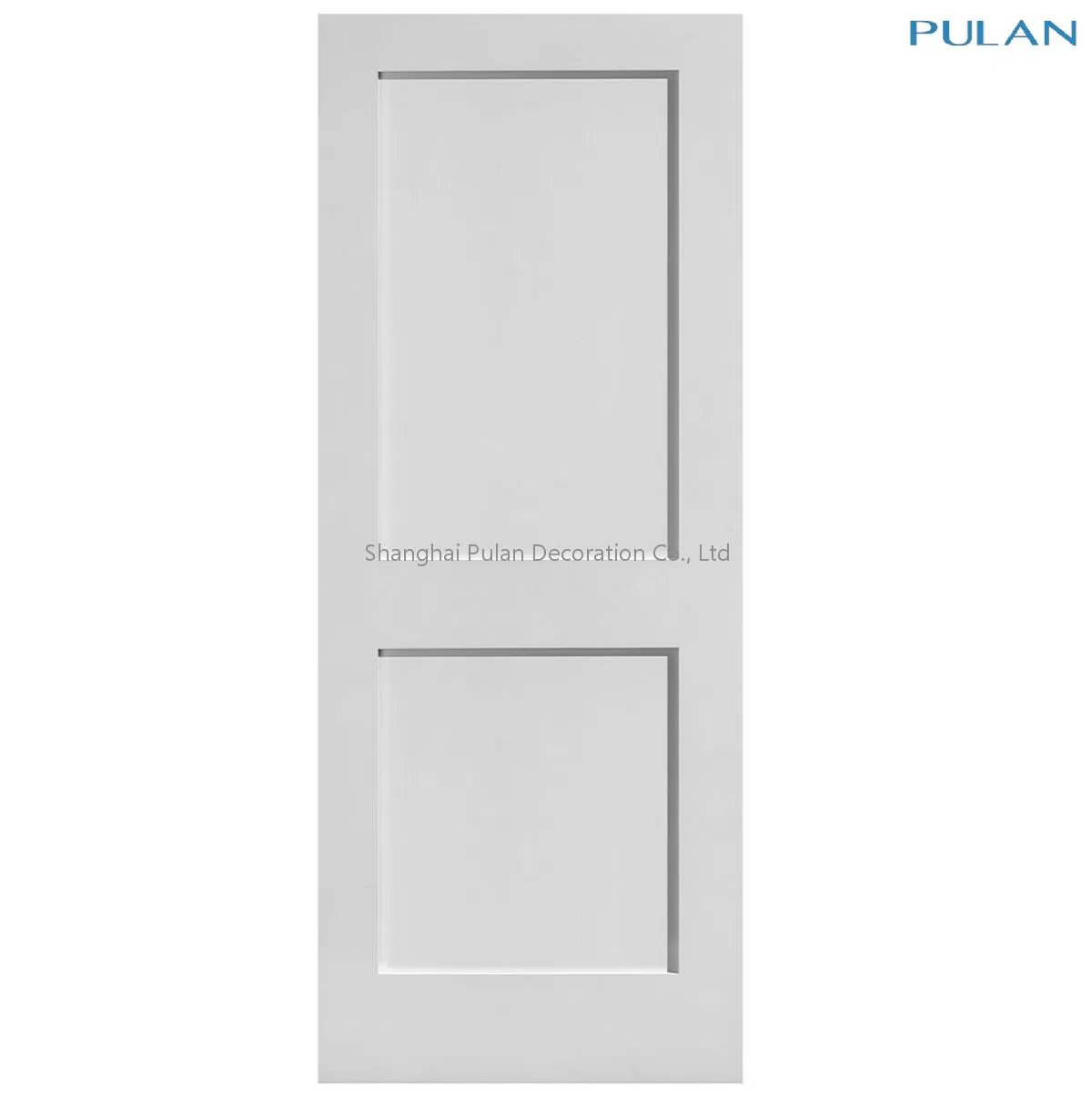 Wholesale Price Home Interior Premium Primed 2-Panels 30''×80''×1-3/8'' Barn Wooden Door with Door Frame and Hardware for Bedroom/Study