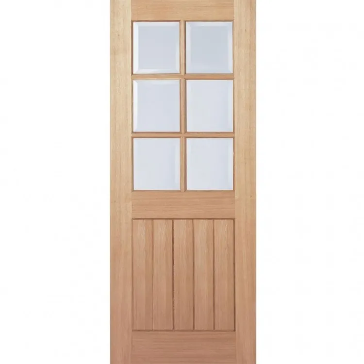 Wooden Oak Glass Door