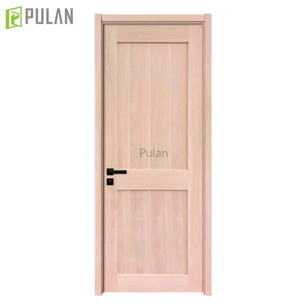 Wholesale Price Home Interior Premium Primed 2-Panels 30''×80''×1-3/8'' Barn Wooden Door with Door Frame and Hardware for Bedroom/Study