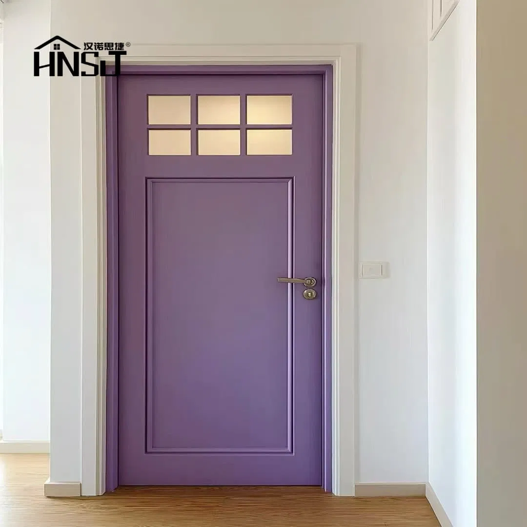 Interior Doors - WPC OEM Custom Security Wood Entrance Fire Rated Bedroom Solid Main Exterior Plain Office Timber Hotel Luxury Door Modern Wooden Door