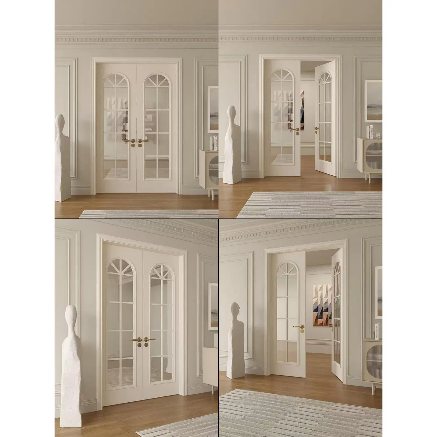 Solid Wood Paint Veneer Interior Door Modern Design Enters The Bedroom Bathroom Hotel Kitchen Villa School Made in China Wooden Interior Paint Wooden Door