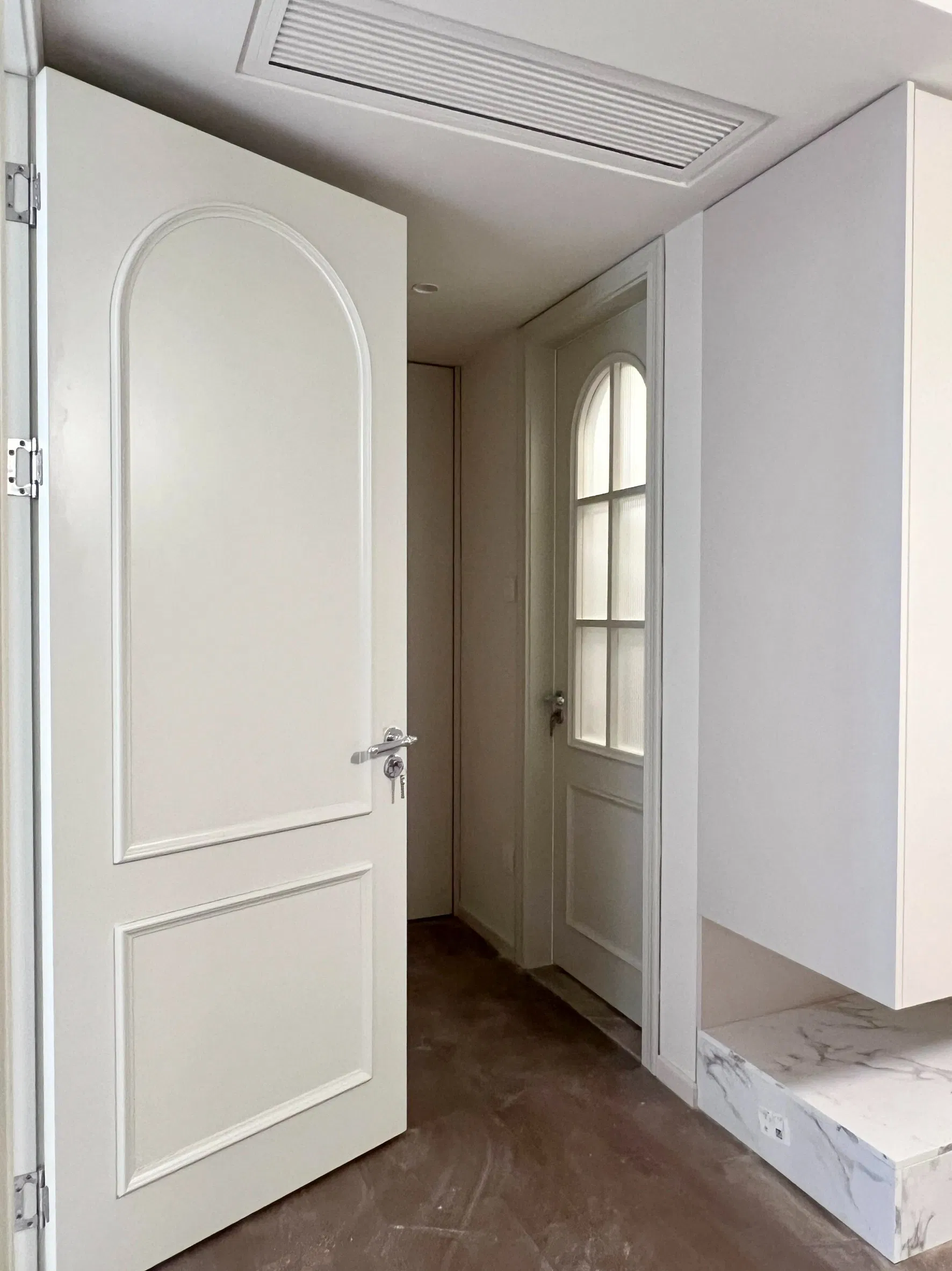 Painting Door White Primed Shaker Style Interior Prehung Door MDF Molded Wooden Room Door Modern Doors for House