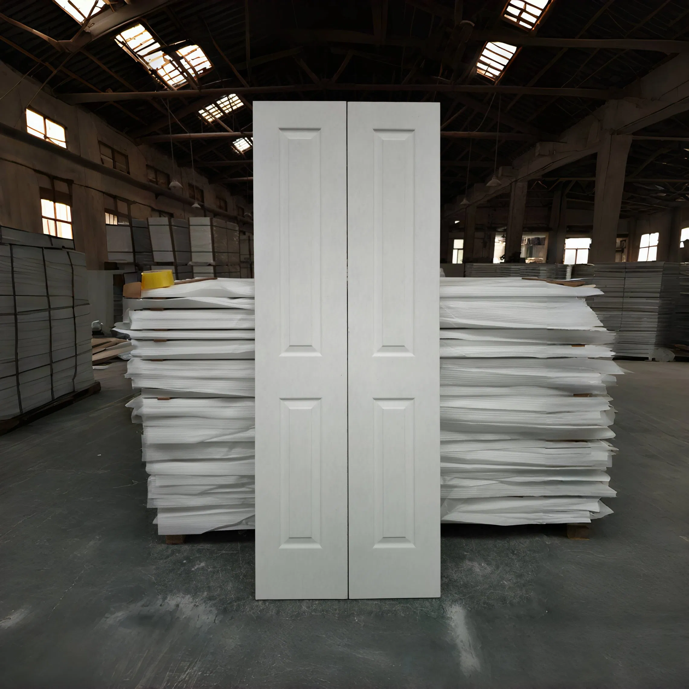 4-Panel Hollow Core Internal Bi-Folding Wooden Interior Bifold Closet Doors for Home