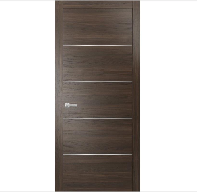 Mahogany Solid Veneer Internal Composite Wooden Swing Door for Room