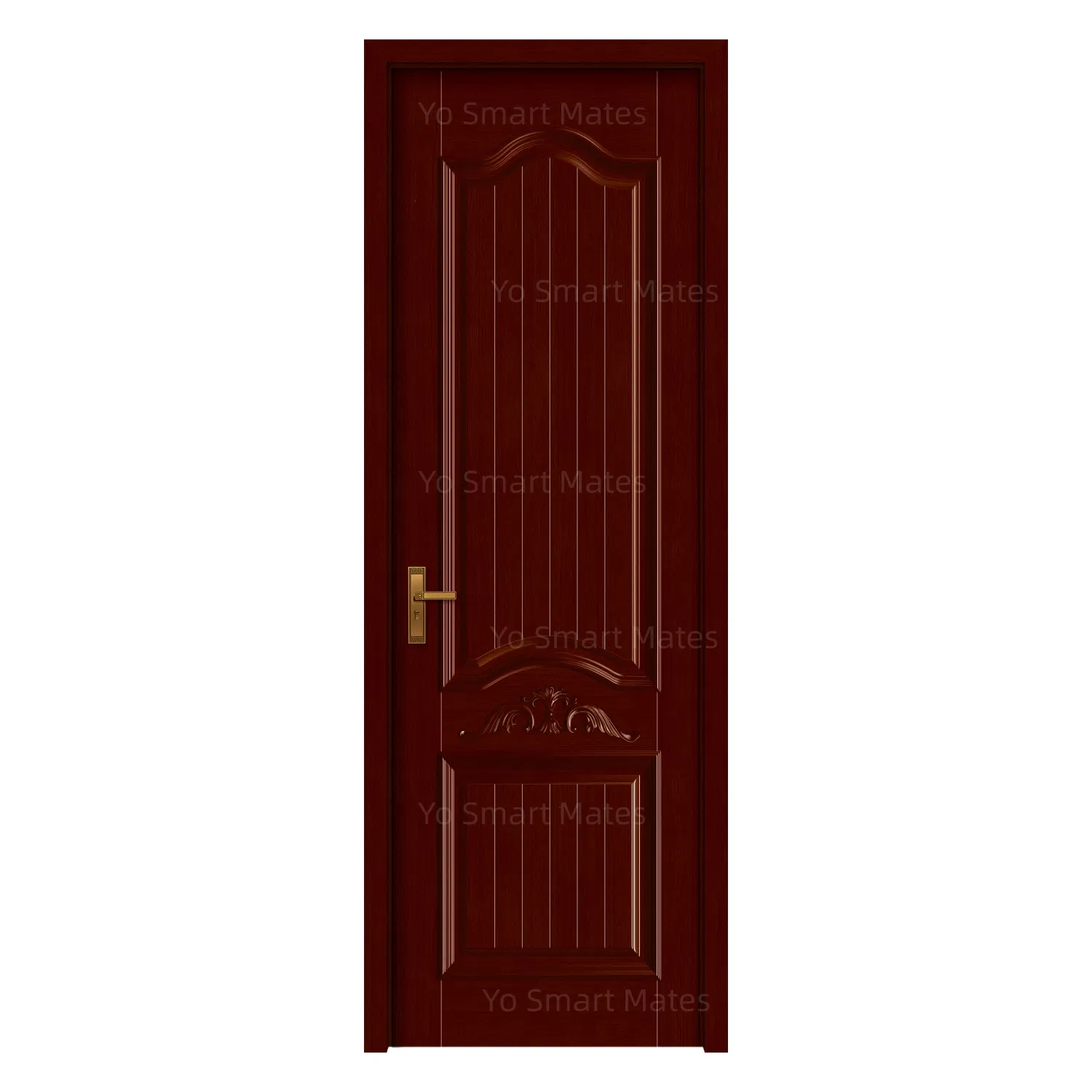 Factory Direct Brown Solid Wood Painted Door - Vintage European Style Carved Panel for Bedroom Home Use