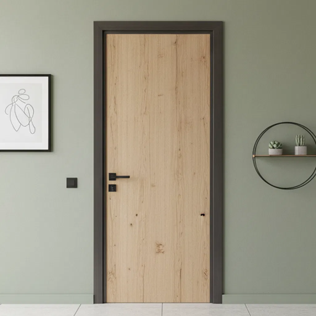 Premium Steel Border Wood Veneer Door for Modern Interiors