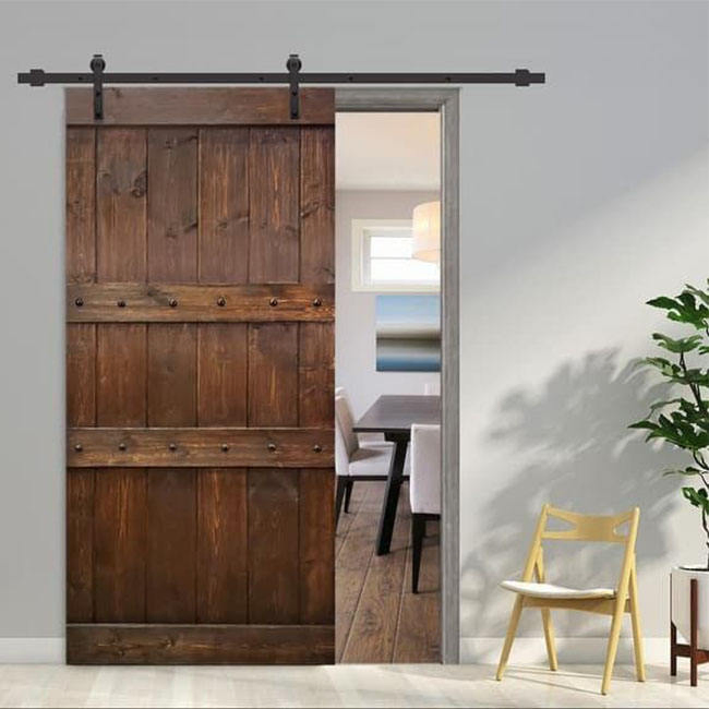 Antique Style Wooden Sliding Barn Door Hardware Interior or Exterior