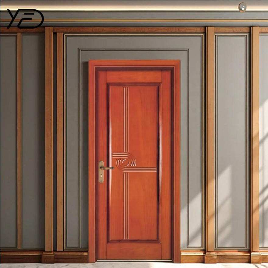 30X80 2 Panel White Interior Room Fire Proof Door MDF Designs Wood Interior Doors Primed Molded Slab Internal Bedroom Door for Houses