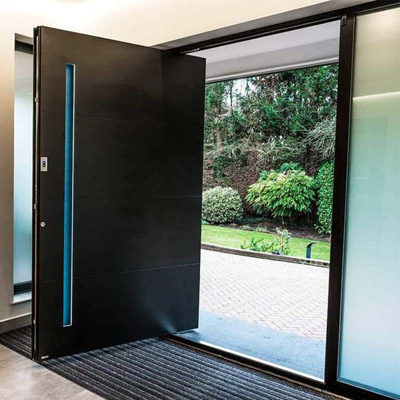 Customized American Veneer Front Wood Exterior Modern Pivot Entry Door for House