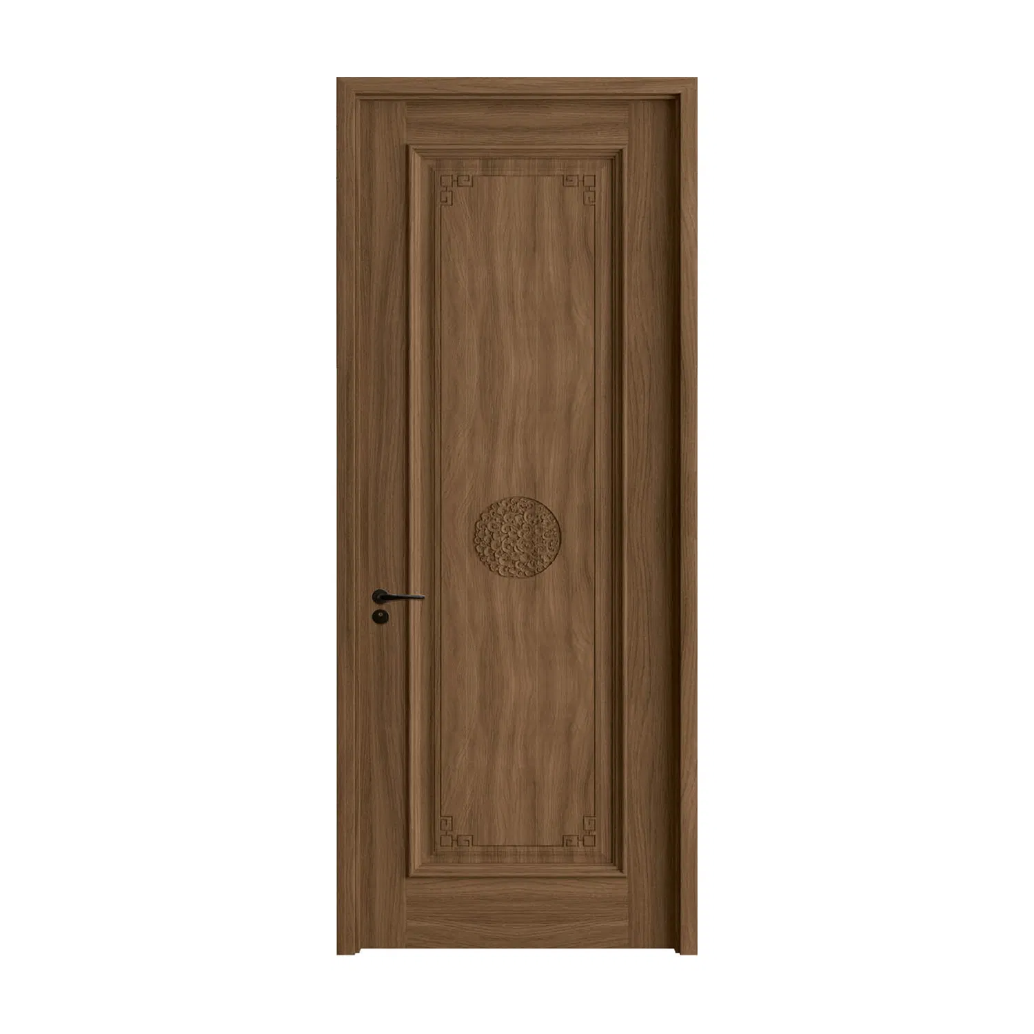 China Hotel Door Composite Wood Grain Indoor Stylish PVC Wooden Security Door Customized Modern Bedroom Wooden Door Interior Room Door
