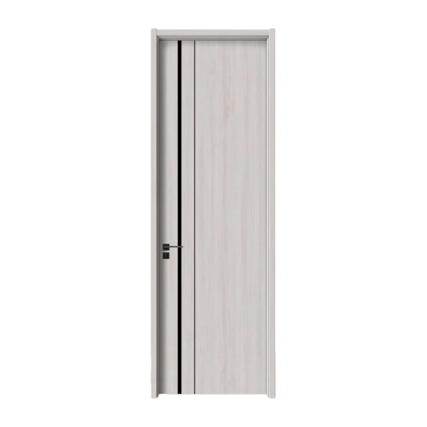 Modern PVC Wood Door -Flat Flush Sliding Interior Door with Real Wood Veneer Finish, Bulk Supply