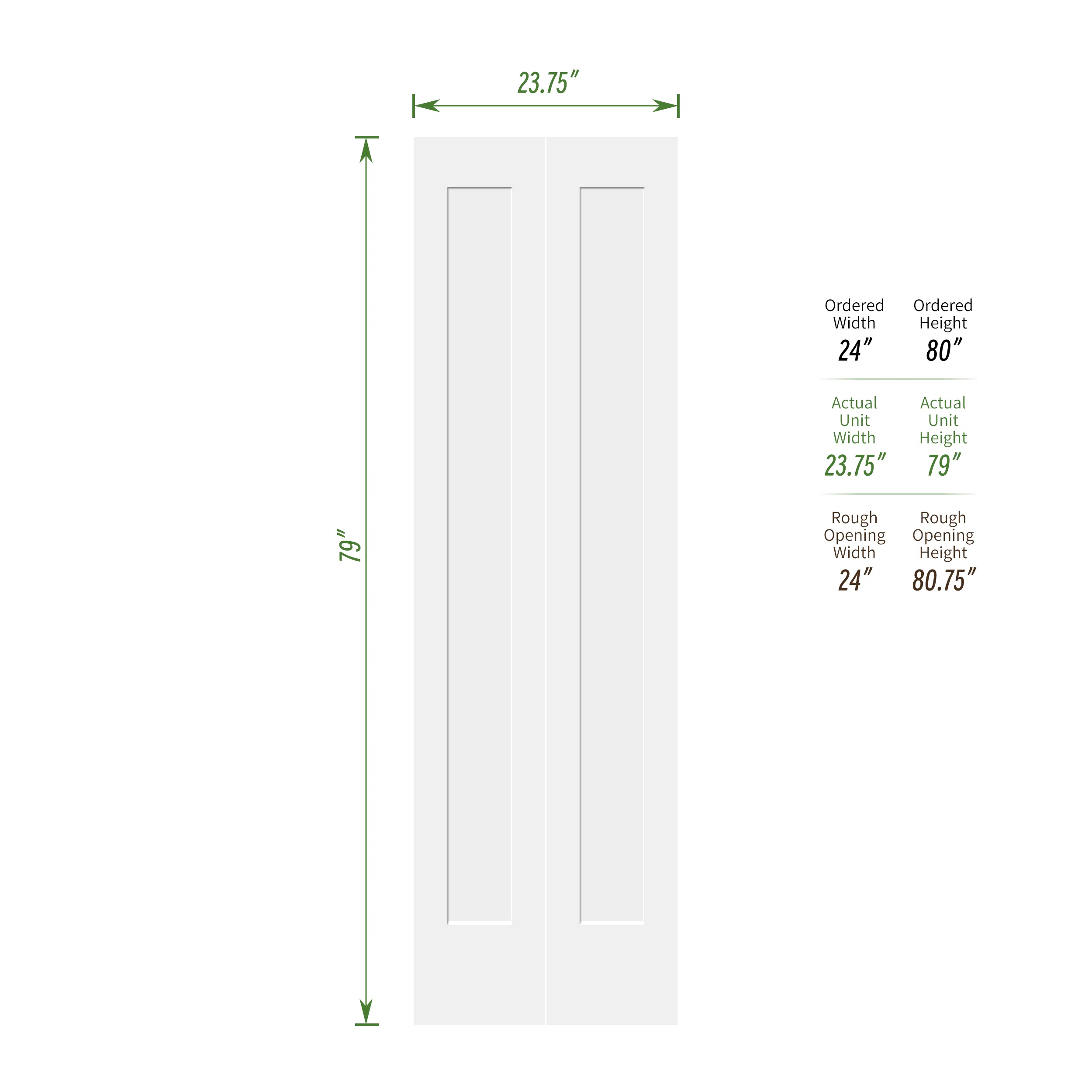 36X90 Inches Interior Modern Wooden Bifold Closet Door with Bifold Door Hinge