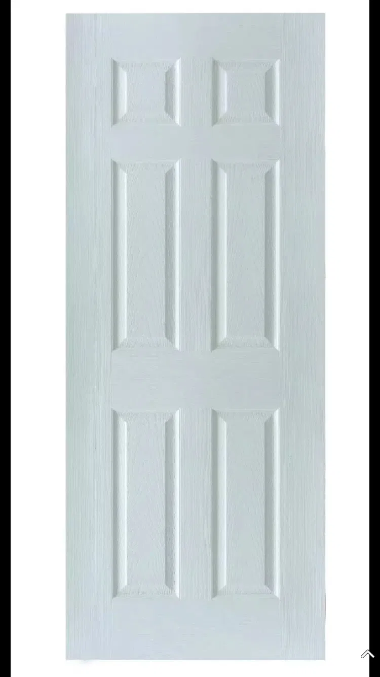 White Primed Molded MDF Wooden Doors Hotel Shaker Style Doors for Houses Latest Designs