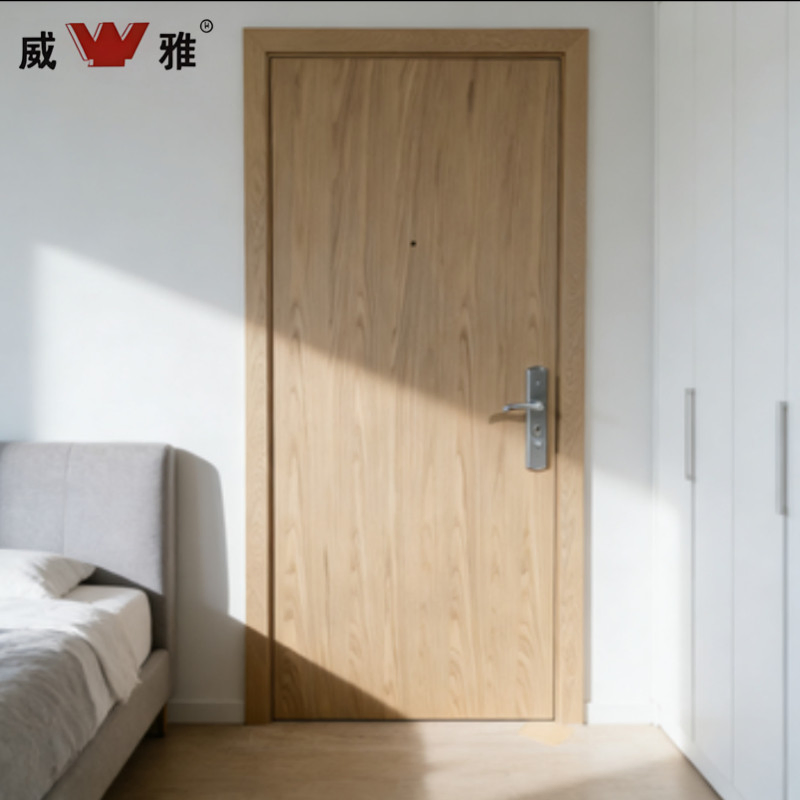 Thermal and Acoustic Insulation Certified Fireproof Solid Wood Composite Bedroom Wooden Door