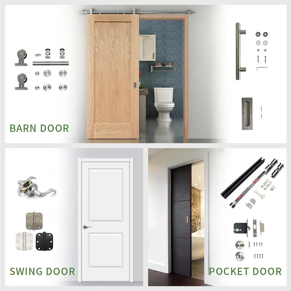 4 Panel Engineered House Wood Interior Door with Hardware