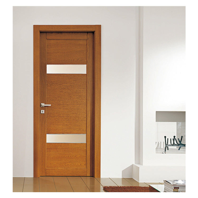 5 Lite Internal Prefinished Engineered Wood Bathroom Glass Door