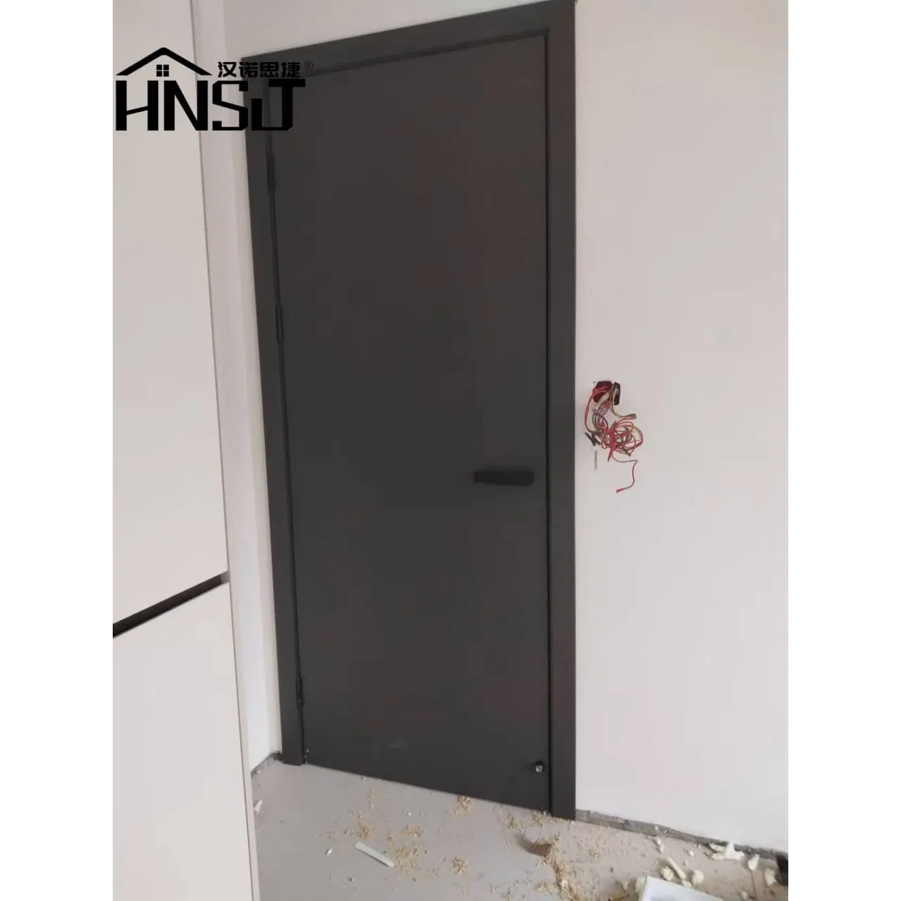 High-Quality MDF Door Skin PVC/Paint Finishing Flush Solid Wood Core Acoustic Soundproof Wooden Door for Home Renovation Modern Elegant Stylish Bedroom Solid