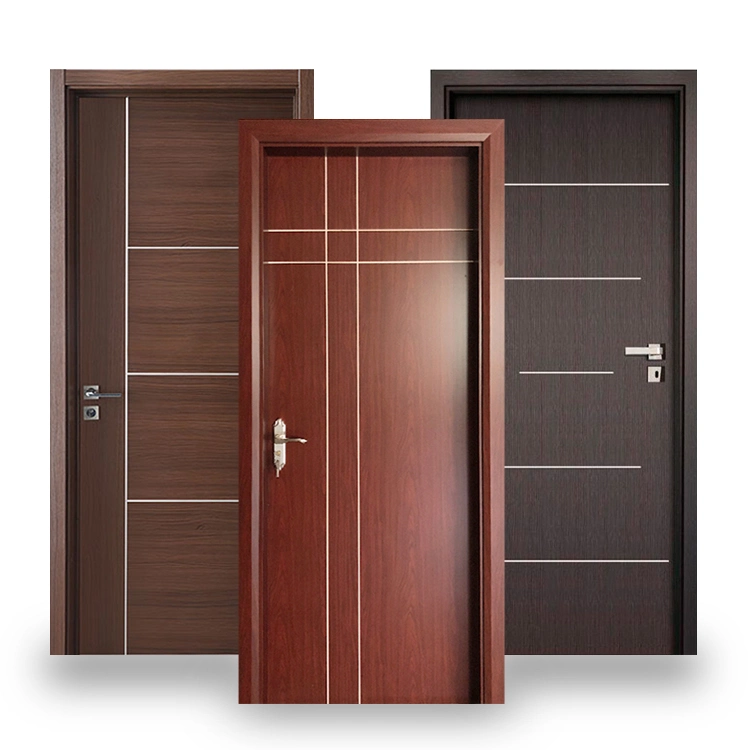 Interior Room Wooden Doors Design Internal Painting White Flat Panel Solid Core Engineered Wood Door