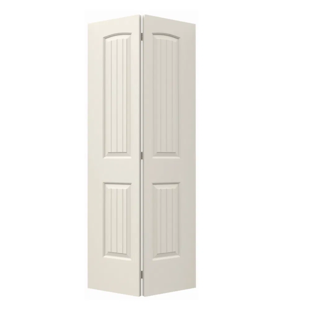 32 Inch White 2 Panel Top Hung Internal Closet Solid Wooden Slim Frame Bifold Doors