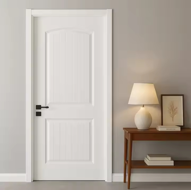 Primed Molded Solid Core Prehung Doors MDF 30X80 Interior White Wooden Door