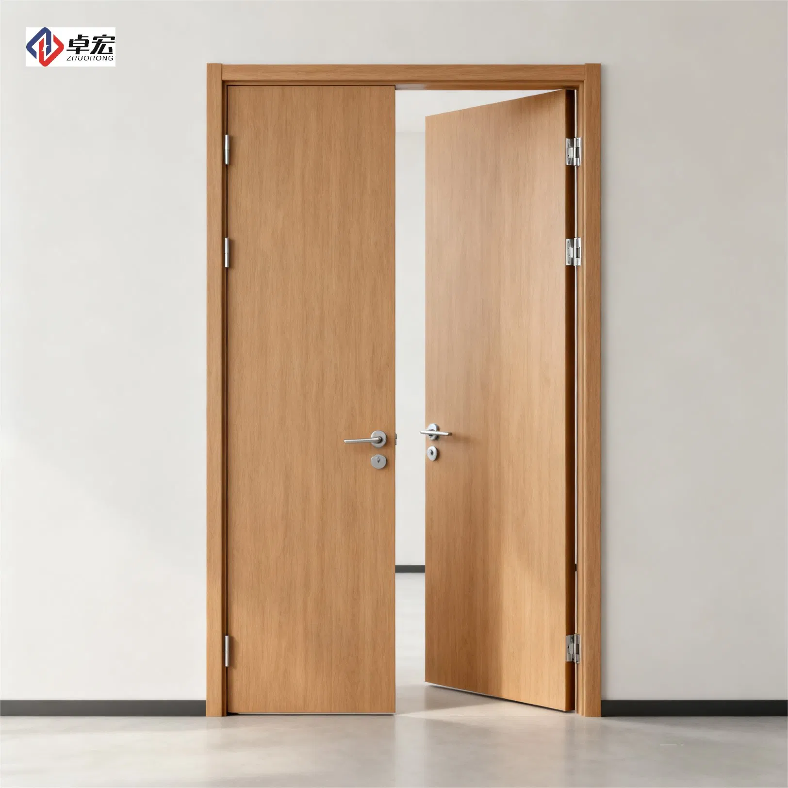 90-Minute Fire-Rated Wooden Door for Hotel Guest Rooms with Soundproofing
