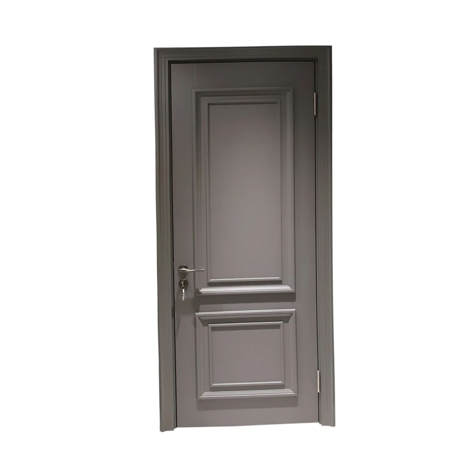 Modern Simple Style Designs Main Entrance Door Indoor Interior Room Wood MDF White Primed Doors