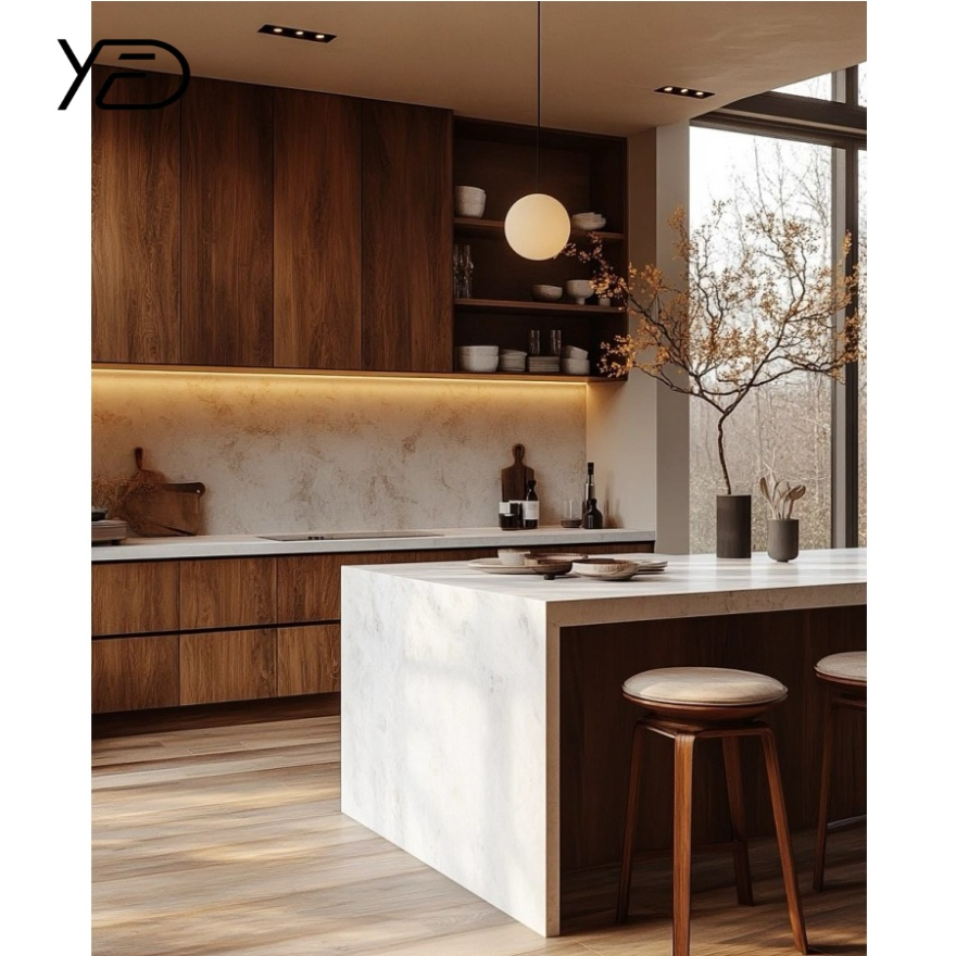 Rustic Barn Door Style Cabinet Door with Solid Wood and Black Hardware for Kitchen