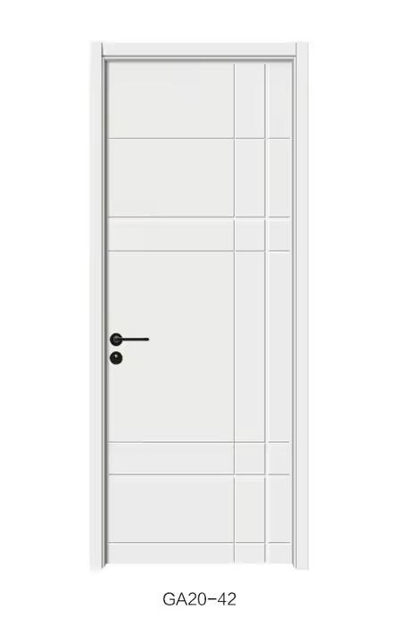Ga20-40 Modern 36 X 72 Solid Wood Bedroom Acoustic Doors White Living Room Wooden Interior WPC Frame Material WPC Door