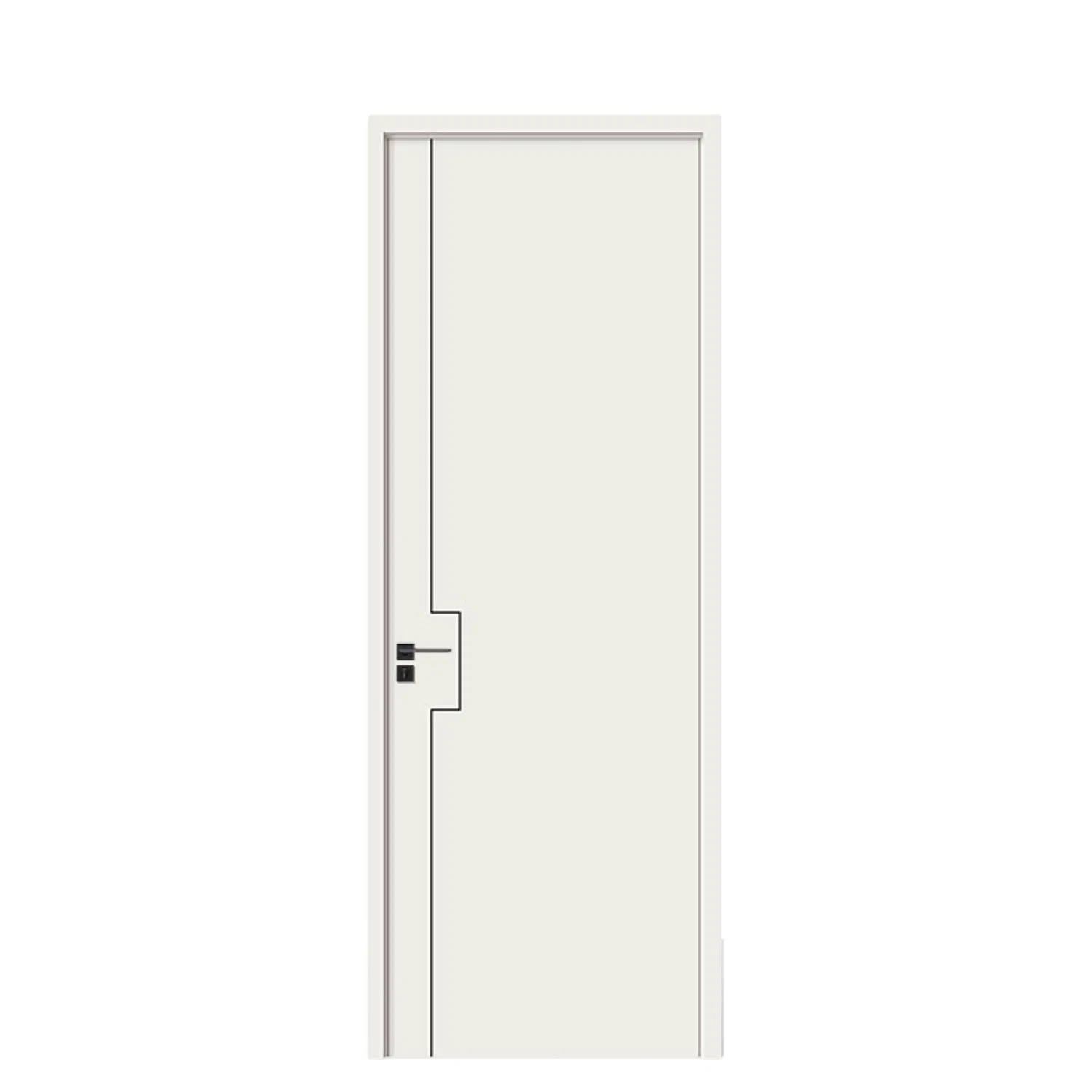 Composite Wooden Interior Door Customized PVC/Wood Door for Home Villa Residential Grain