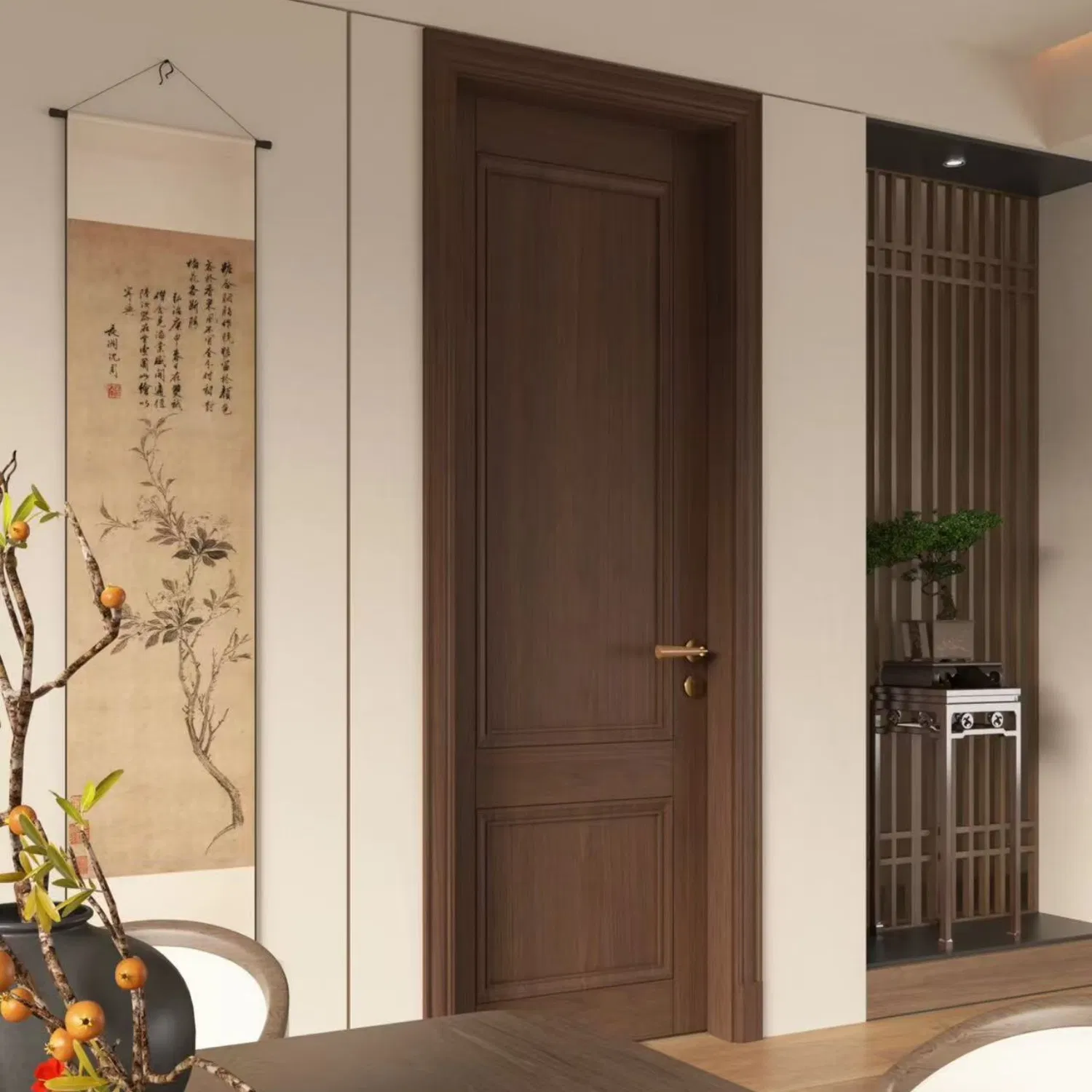 Painted Home Apartment Solid Wood Wooden Composite Carved Gateenvironmental Protection Gatesilent Bedroom Set Easy - to - Maintain Study Door