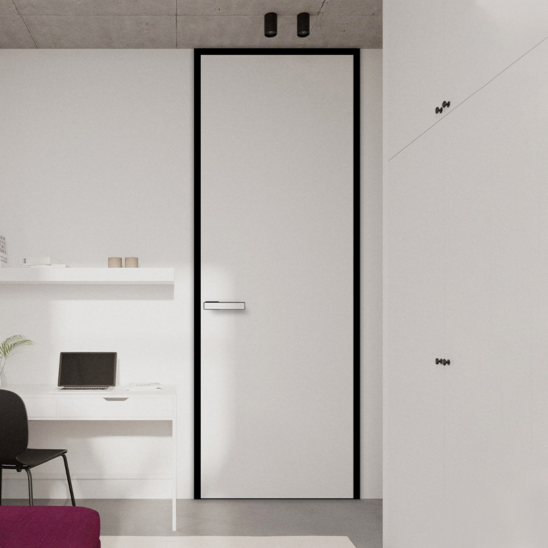 Mokk Aluminum-Wood Minimalist Interior Door Premium Acoustic Insulation &amp; Modern Aesthetic for Bedrooms