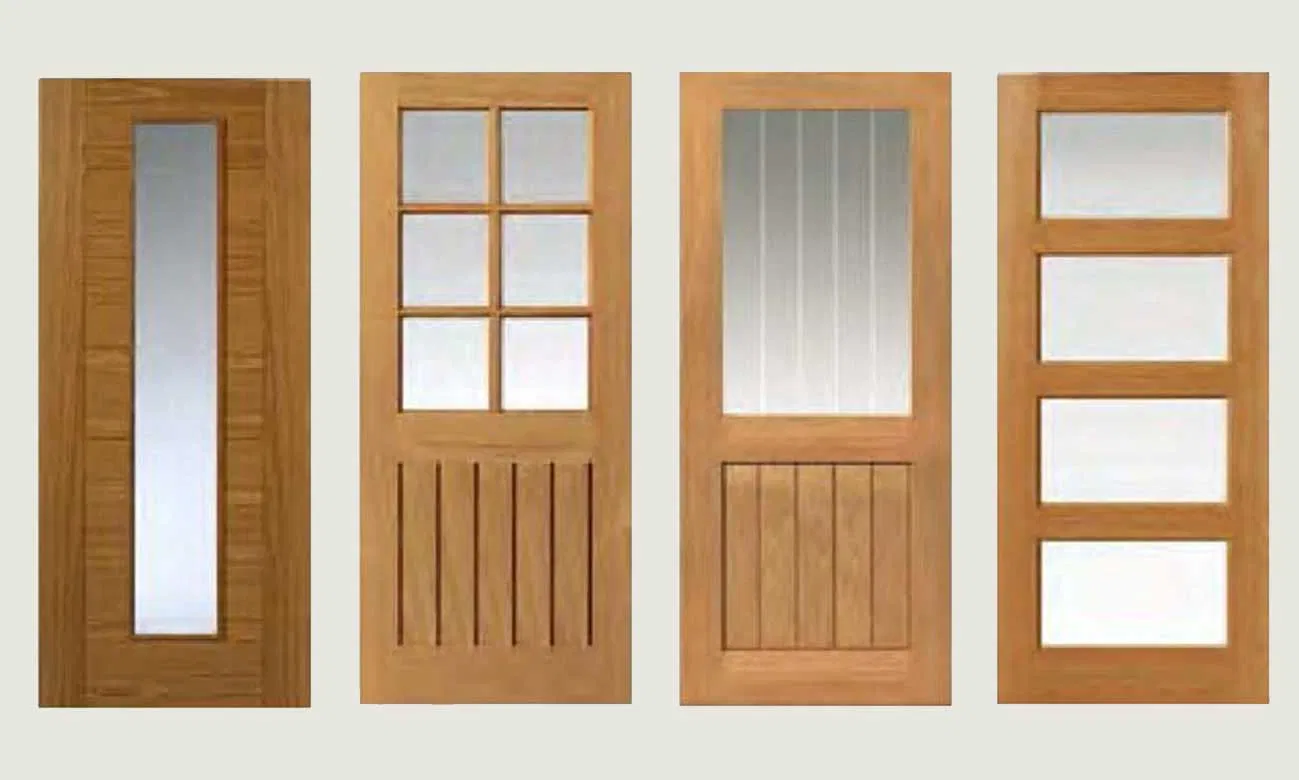 Engineered Solid Wooden Door Frosted or Clear or Acid Glass Design Glazed Style Internal Door 3L, 4L 5L 2L 3, 4, 5, 6, 7, Panel High Classical Design Doors