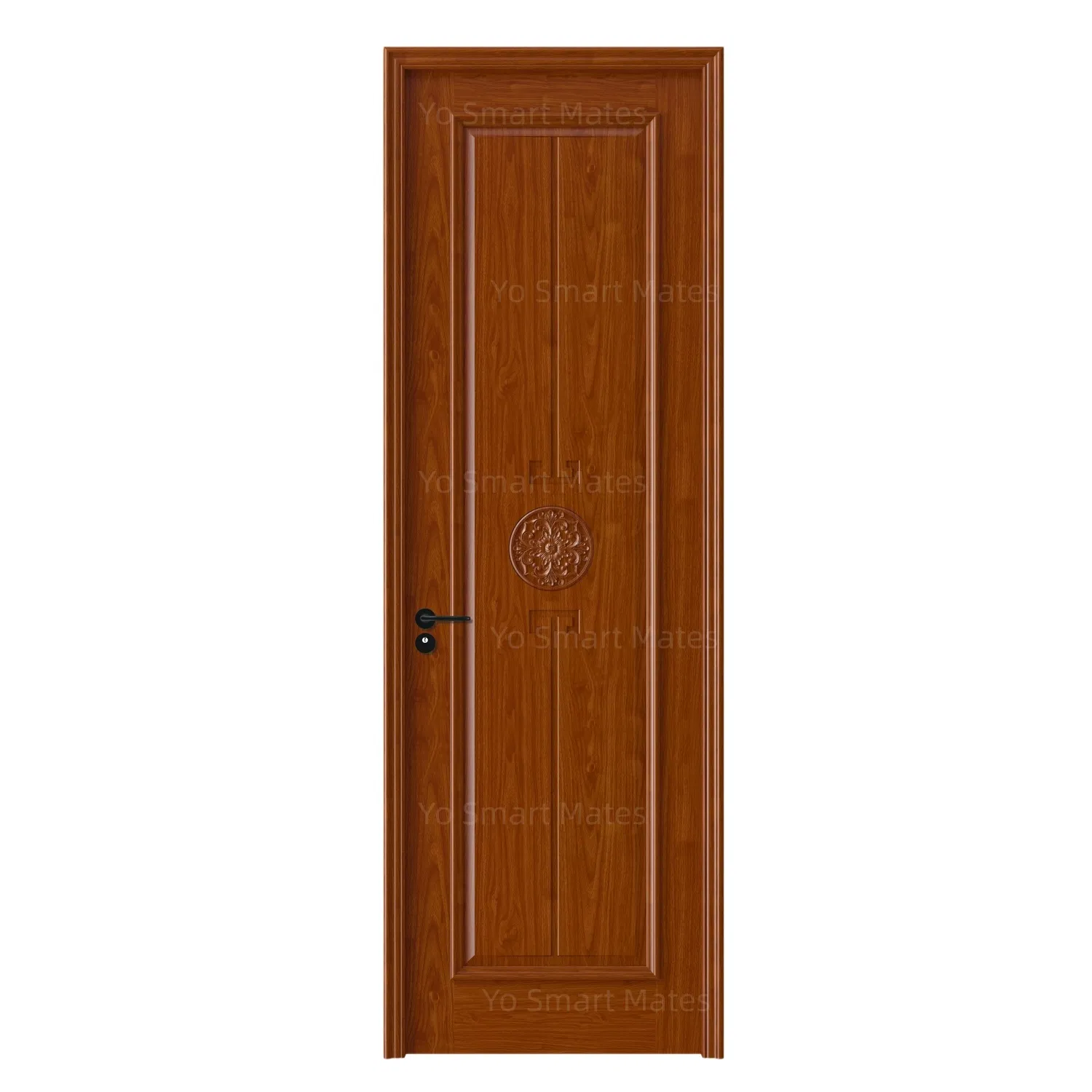 Factory Direct Brown Solid Wood Painted Door - Vintage European Style Carved Panel for Bedroom Home Use