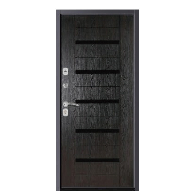 Contemporary Modern Entry Living Room Exterior WPC Solid Wood Insulation Security Door Sound Insulated Front Outdoor Doors