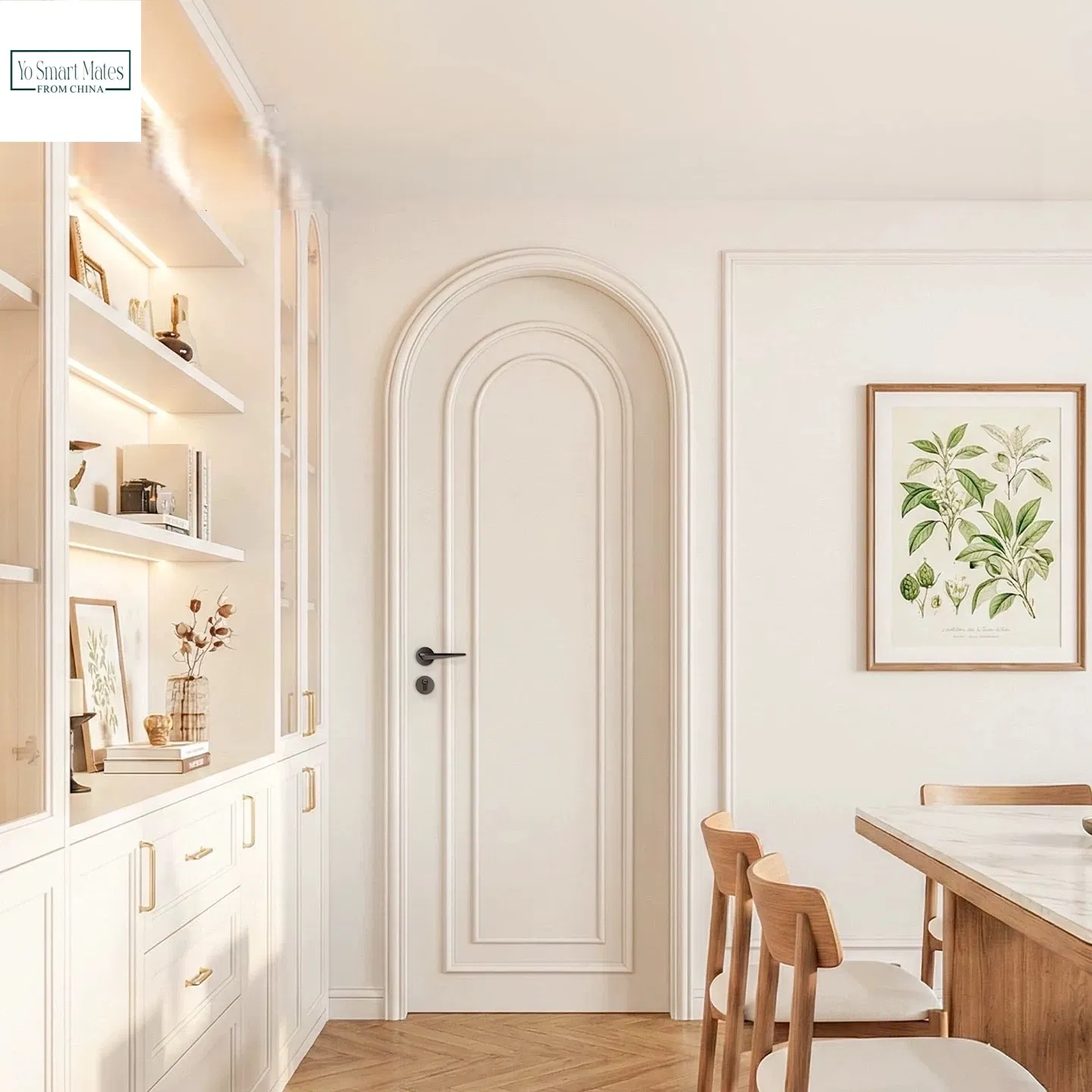 Made to Order Dark Coffee Retro Carved Integrated Wall Panel Interior Door Luxury Texture Door Ideal for Historic Hotel and High End Club