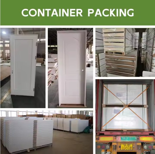 Primed Molded Solid Core Prehung Doors MDF 30X80 Interior White Wooden Door