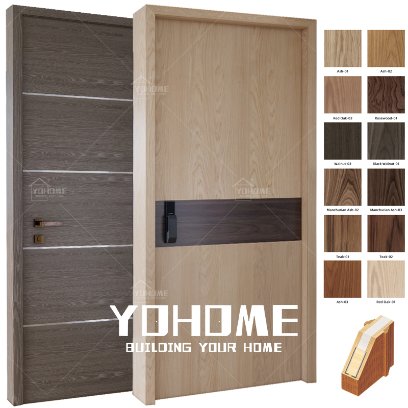 American Hotel Fireproof Wooden Door UL Acoustic Soundproof Internal Bedroom Interior Apartment Doors