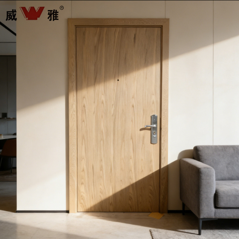 Thermal and Acoustic Insulation Certified Fireproof Solid Wood Composite Bedroom Wooden Door