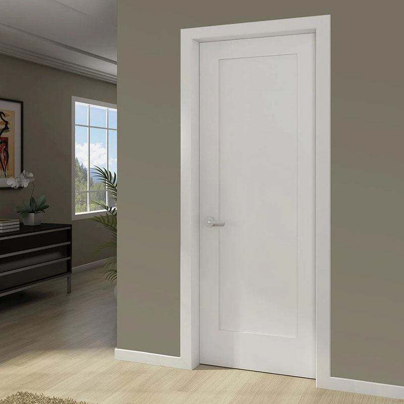 Cheap Price Craftsman Style 3 Panels White Primed Hollow Core MDF Wooden Prehung Interior Door for Houses