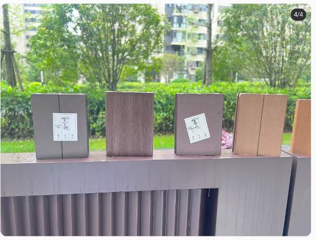 Wood Plastic Composite Waterproof Interior Decorative Metal Aluminum Garden Steel Wire WPC Balcony Outdoor 3D Chain Link Temporary PVC Color Garden Fence Panel