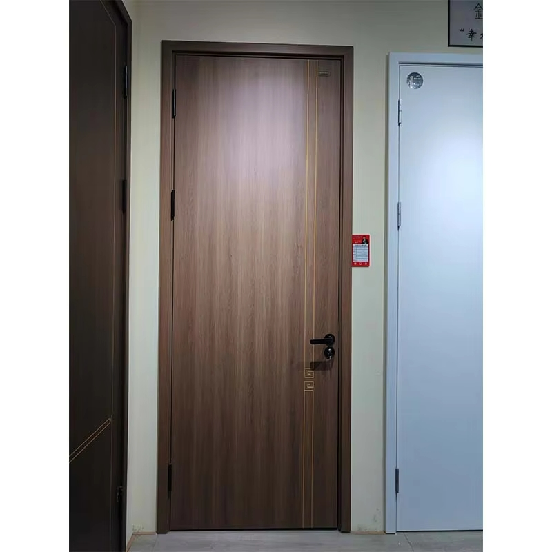 Customized Fire Rated 30 45 90 Min Wood Timber Wood Fire Door with Steel Frame