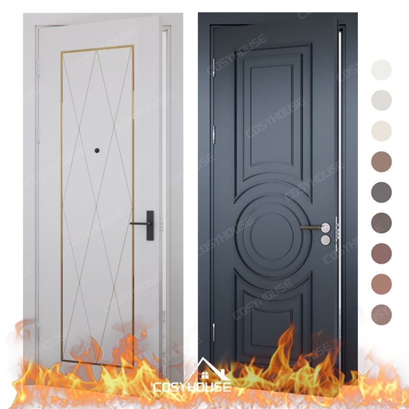 UL Listed Wood Fire Door for Hotel Office and Restaurant Timber Fire Door with Fd30 and Fd60 Commercial Wooden Fire Rated Door for Restaurant