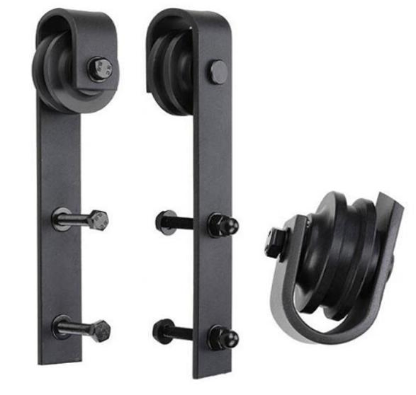 High Quality Black Hoone Sliding Barn Door Hardware Kit 6.6FT for Wood Barn Doors