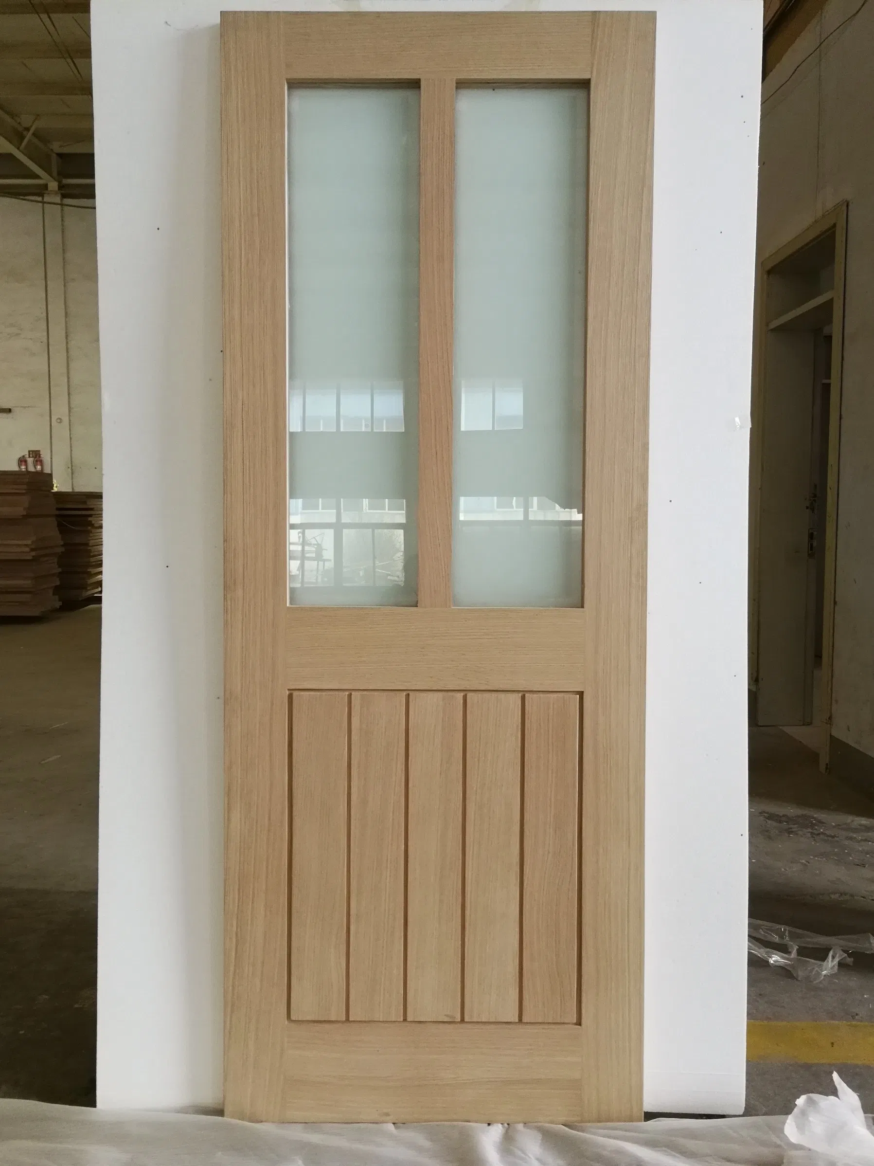 Mexicano Design Internal Wooden Oak Glass Door for Apartment