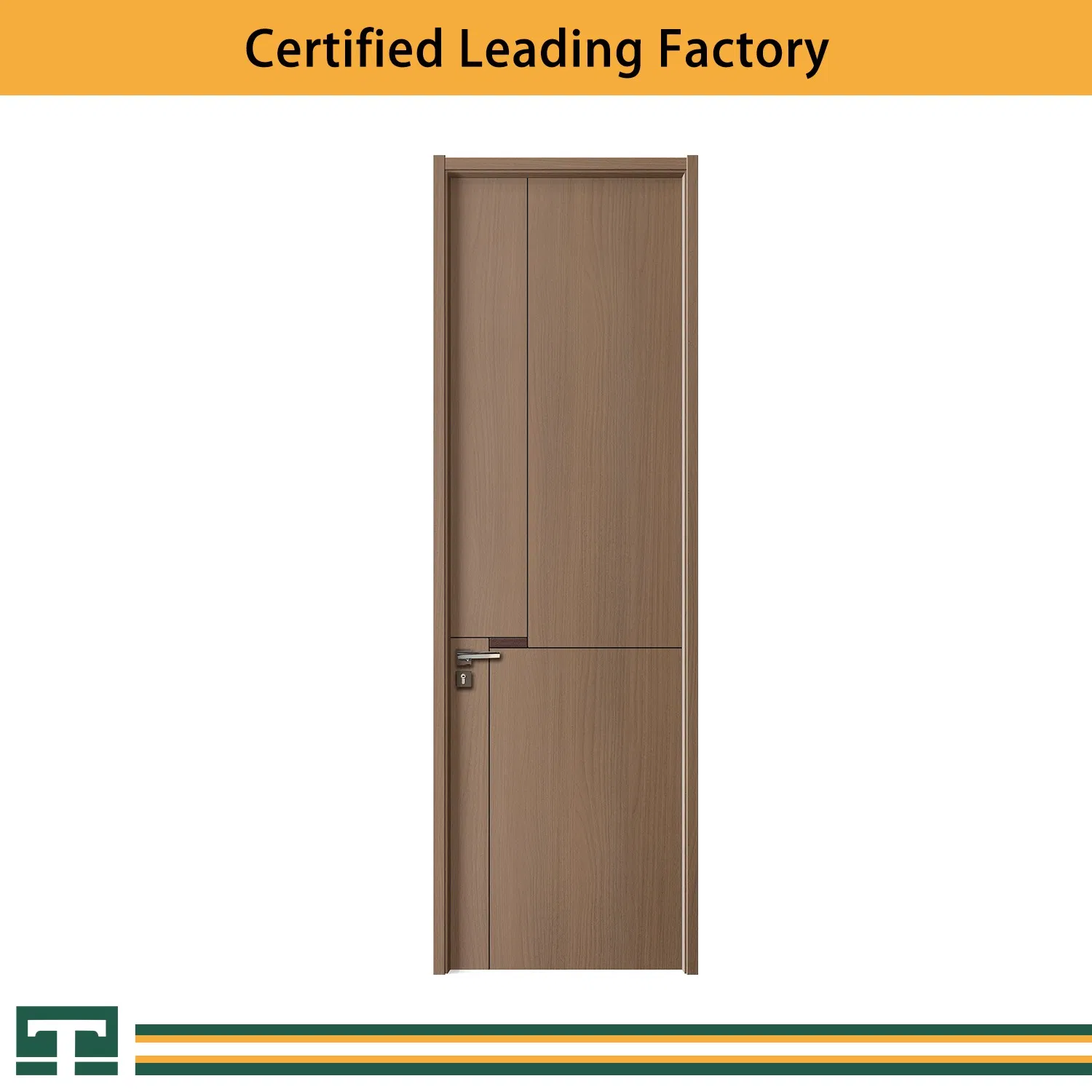 China Hotel WPC Door Melamine Composite Wood Grain Indoor Fiber Doors Simple Flat Door PVC Interior Wooden Swing Solid Door