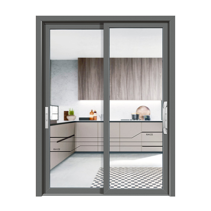 Professional Doors Patio Sliding French Style Wood Grain Design Aluminum Door Grill