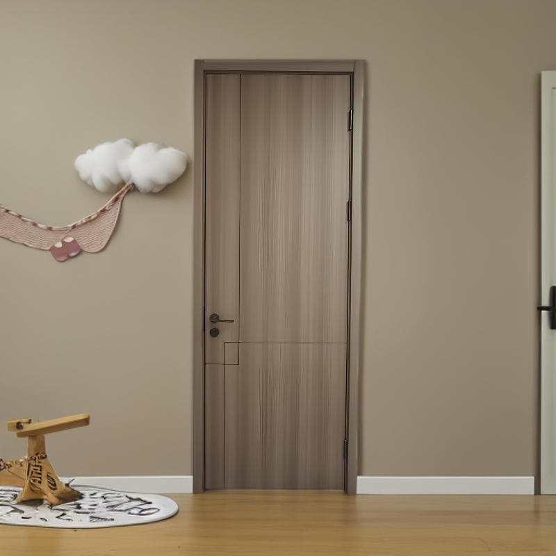 Wood Grain Surface Interior Room Waterproof Door WPC Door Wood Plastic Composite PVC Door