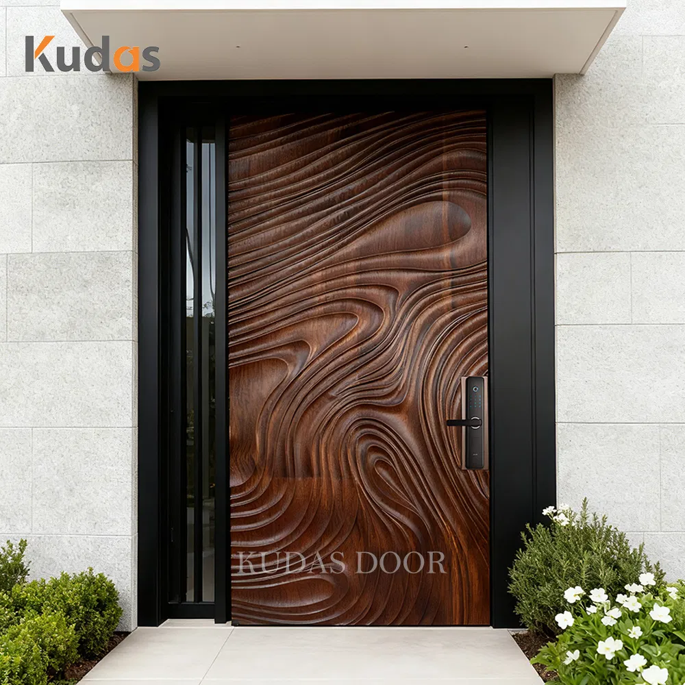 Wooden Pivot Entry Door Design